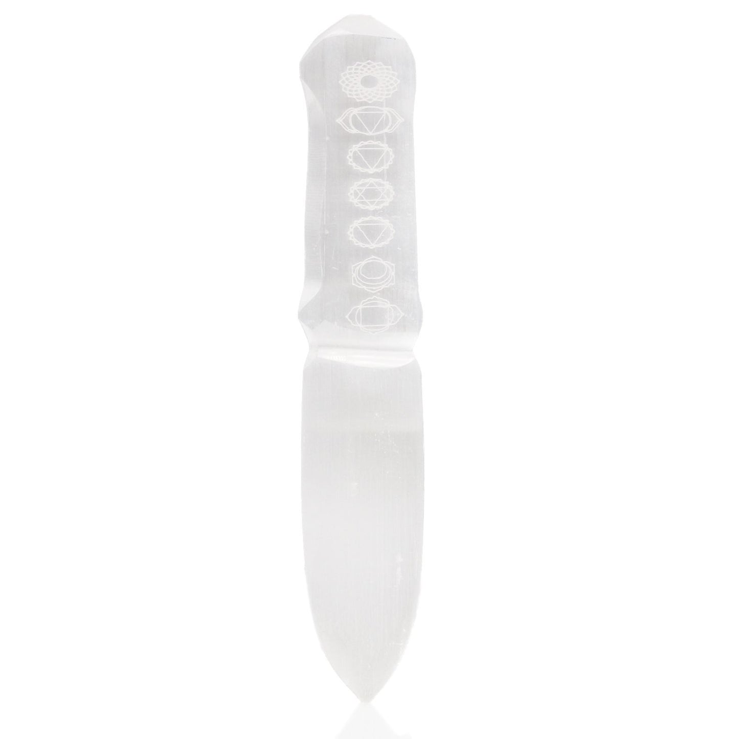 Cuchillo Ritual Selenita - Chakra - Cuchillos Rituales de Selenita