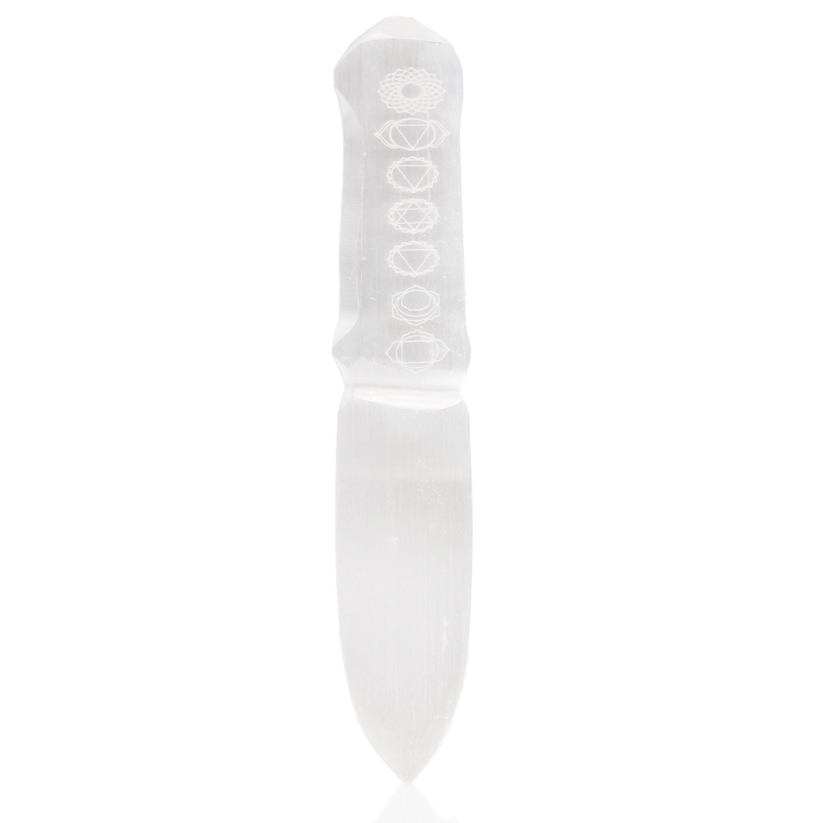 Cuchillo Ritual Selenita - Chakra - Cuchillos Rituales de Selenita