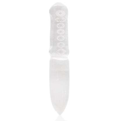 Cuchillo Ritual Selenita - Chakra - Cuchillos Rituales de Selenita