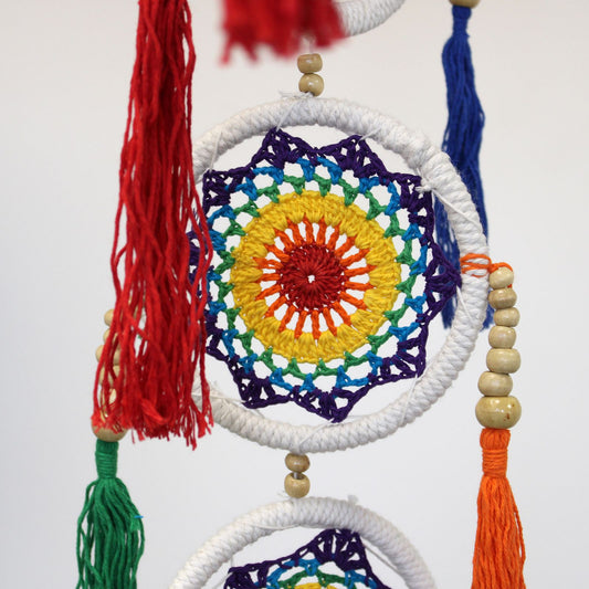 Large Dramatic Dreamcatcher - Vivid Rainbow