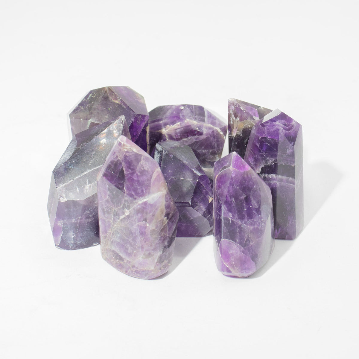 Puntas de gema aprox. 6 cm (0.5 kg) - amatista africana (aprox. 8 piezas) - Puntas de Gemas