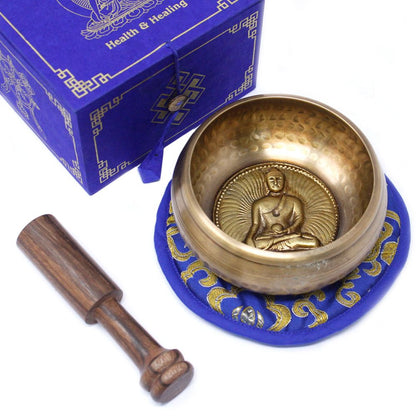 Cuenco tibetano set - Medicina Buda 10cm (min 500gm) - Set de Regalo Tibetano