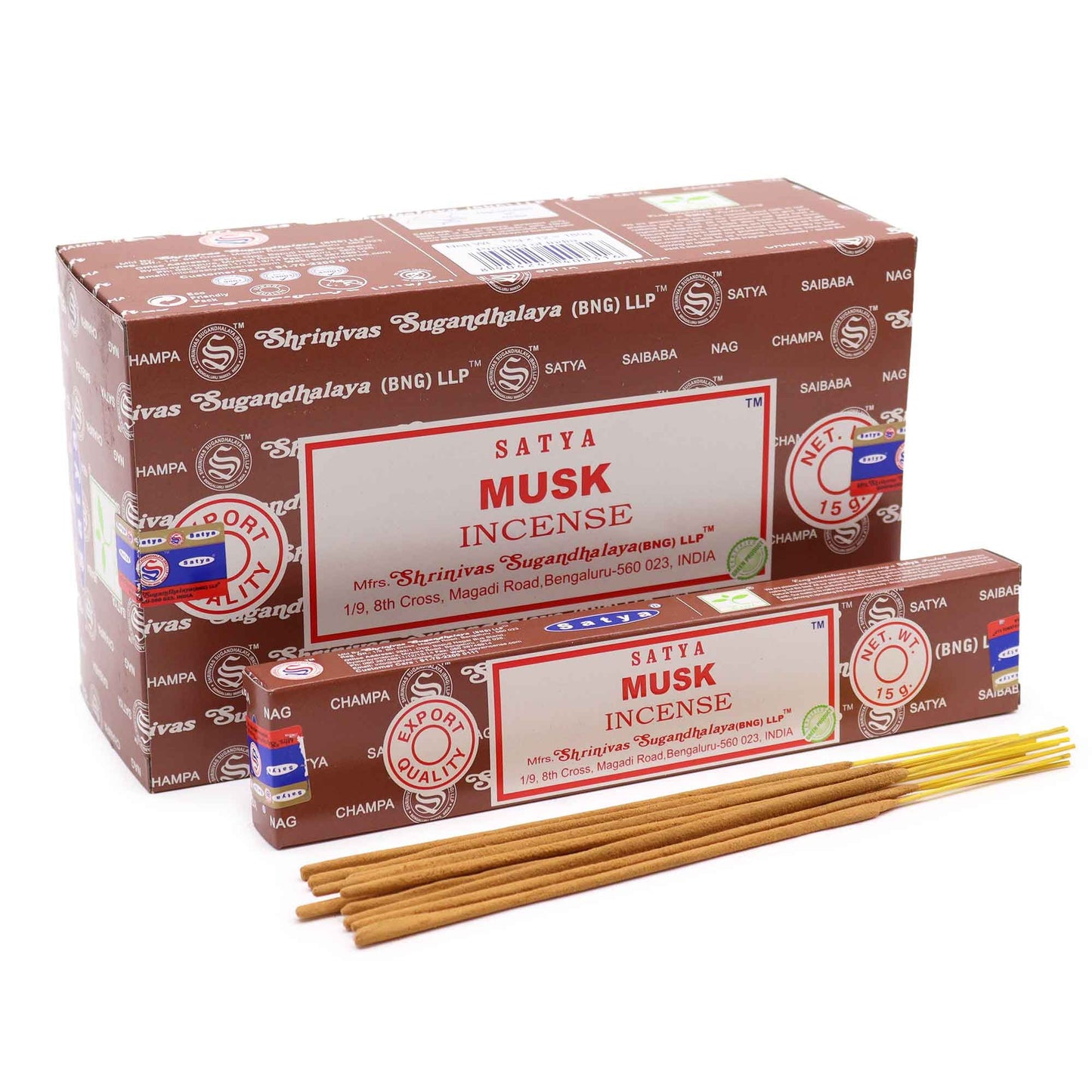 Varillas de Incienso Satya 15gm - Almizcle - Incienso Satya en Sticks, Artisan Product