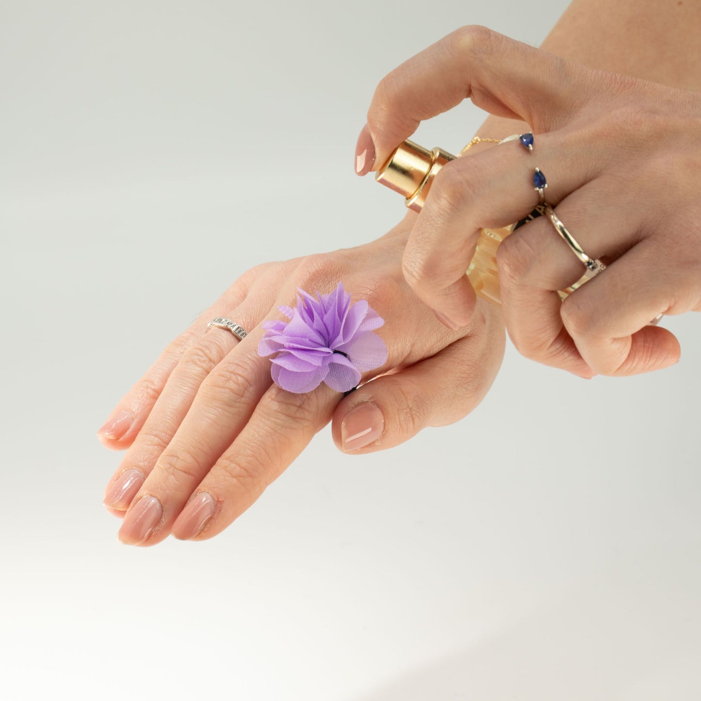 Anillos difusores de chiffón con fragancia - Lavanda