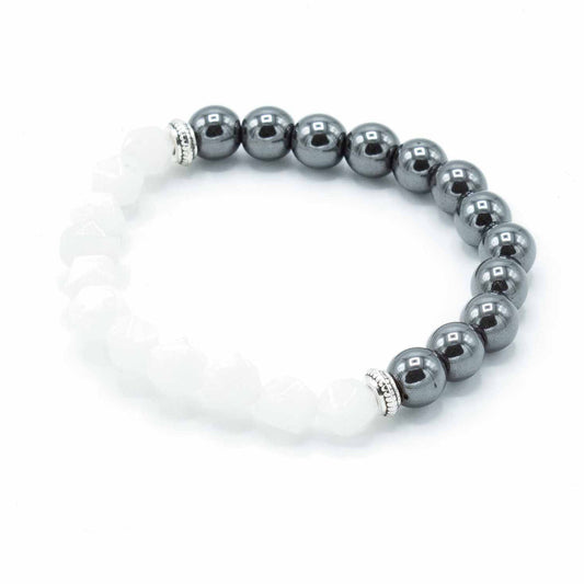 Carved Gemstone Bracelet - Magnetic Quartz Stone