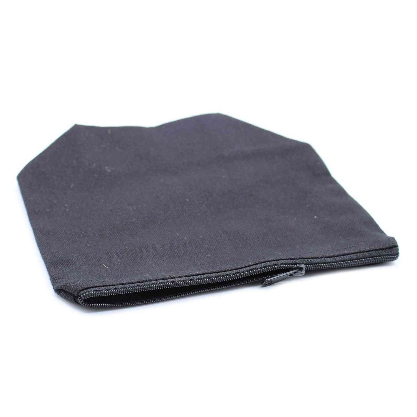 Neceser de algodón negro 10 oz - bolso mediano