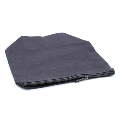 Neceser de algodón negro 10 oz - bolso mediano