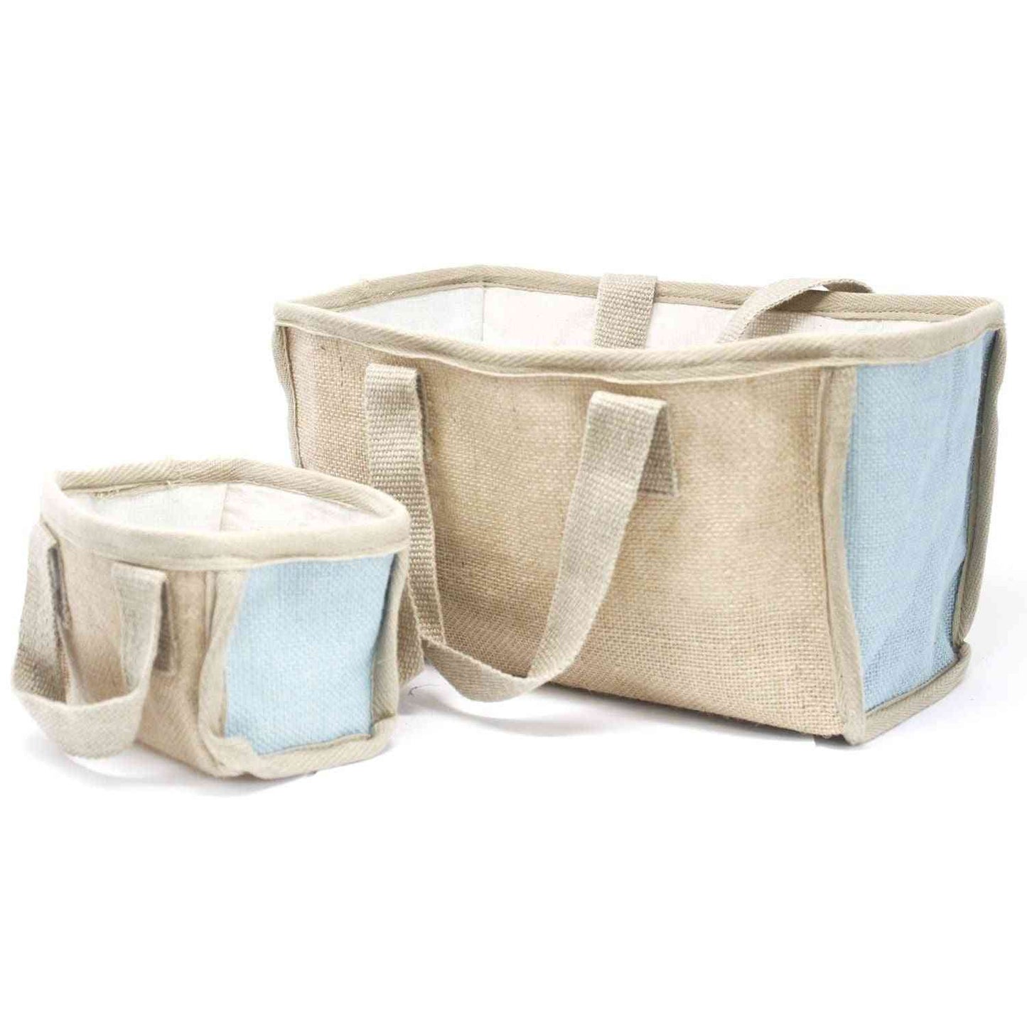 Cesta grande de yute - 33x18x20cm - Naranja