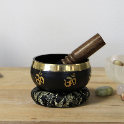 Juego de cuencos tibetanos Yoga Om - Set de Regalo Tibetano, artesanal