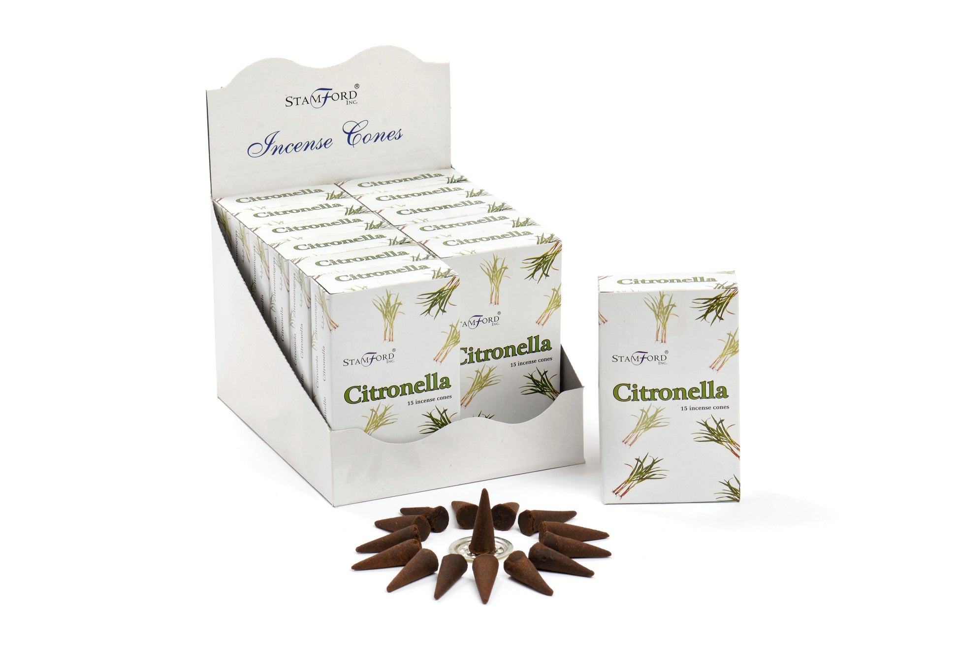 Conos de incienso de citronela - Incienso Stamford Premium Conos