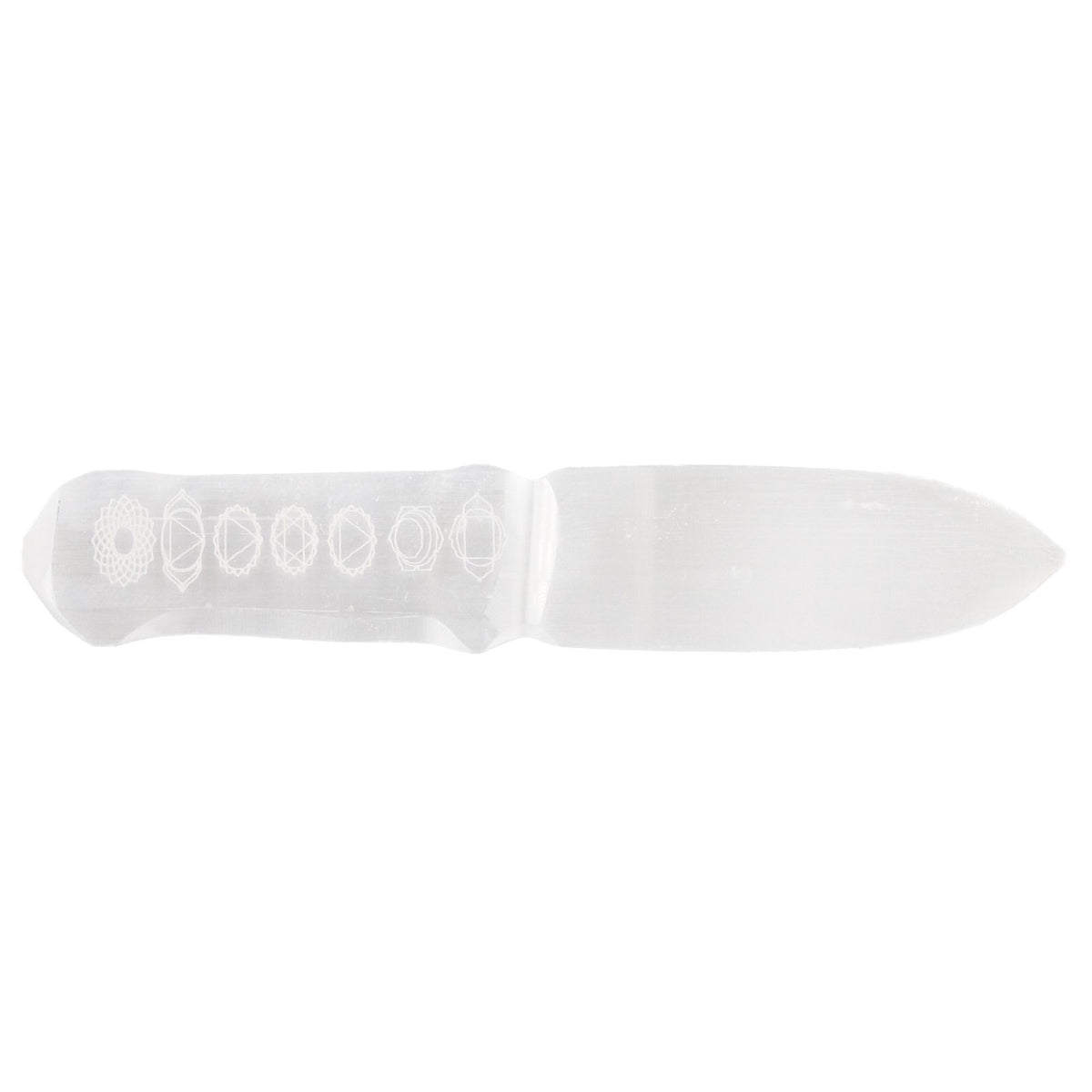 Cuchillo Ritual Selenita - Chakra - Cuchillos Rituales de Selenita