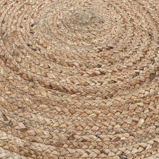 Alfombra redonda de yute suave 90 cm