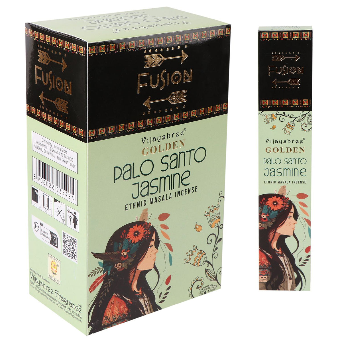 15g Palo Santo Dorado y Jazmín - Varillas de Incienso de Palo Santo