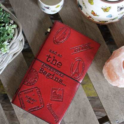 Diario de Cuero - Little Book of Big Plans - Rojo (80 pagínas)