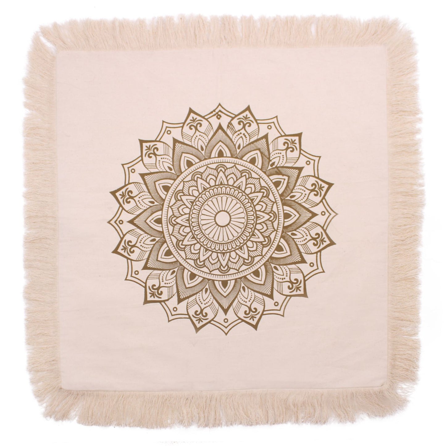 Cojín Lotus Mandala - 60x60cm - bronce