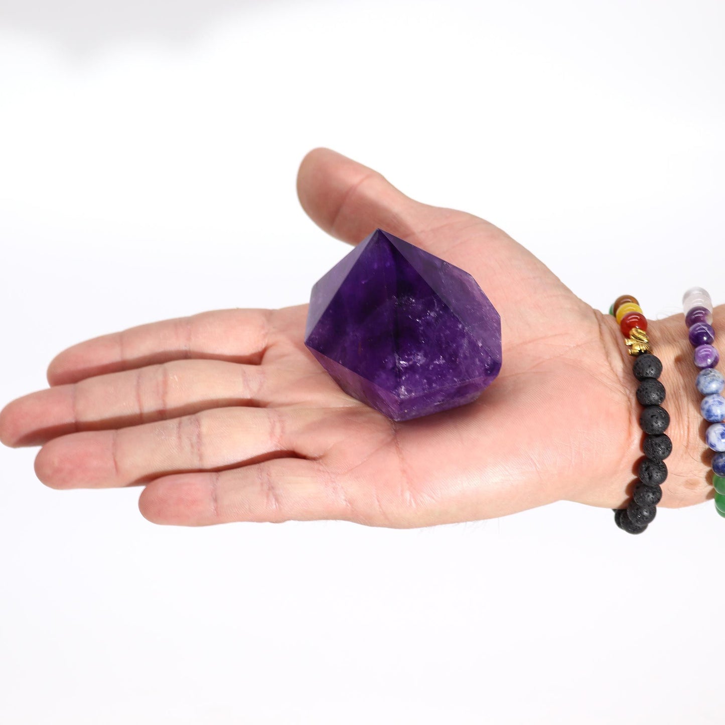 Piedras en Punta de amatista de color intenso - Medianas (aprox. 5,5-6,5 cm) - Especímenes Minerales Raros