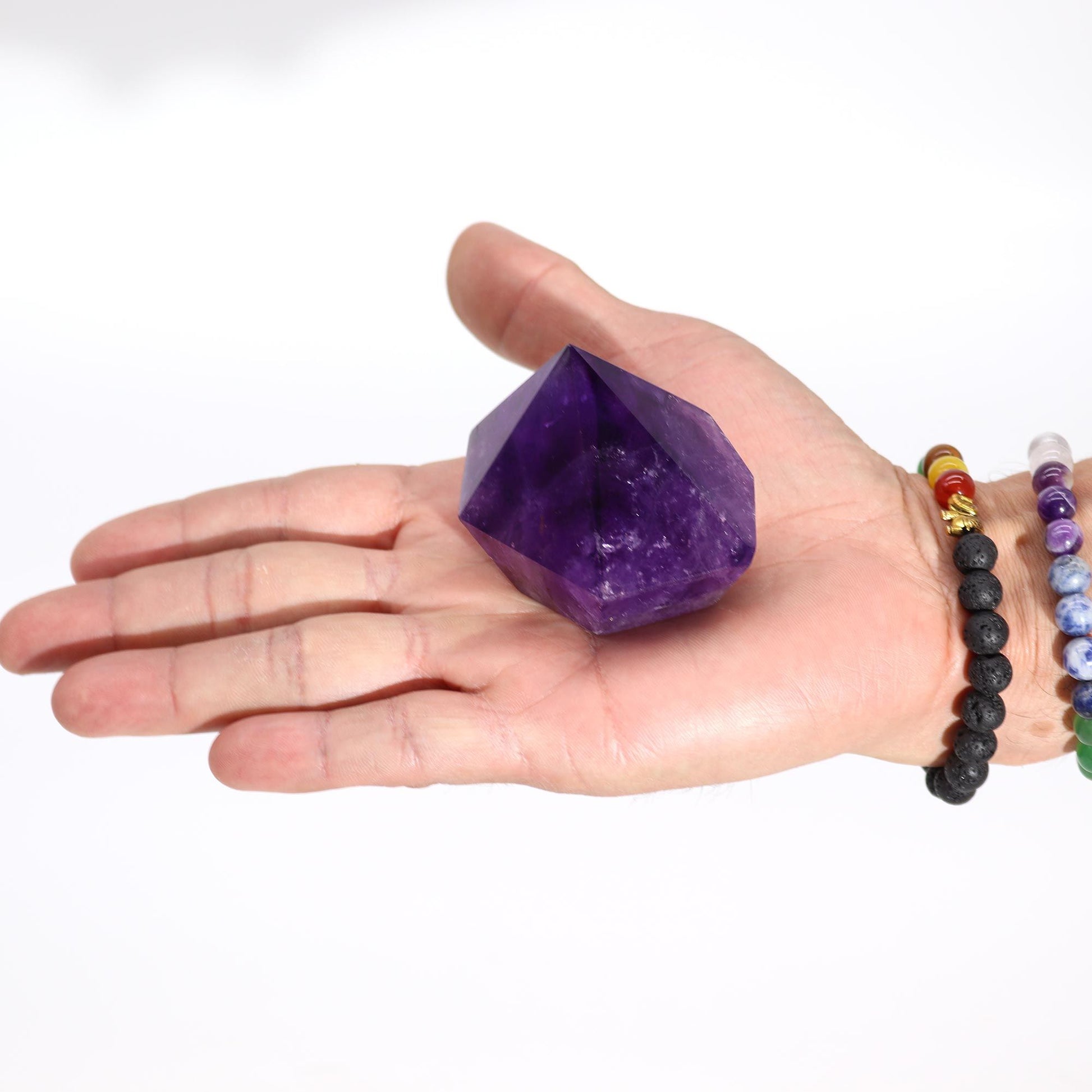 Piedras en Punta de amatista de color intenso - Medianas (aprox. 5,5-6,5 cm) - Especímenes Minerales Raros
