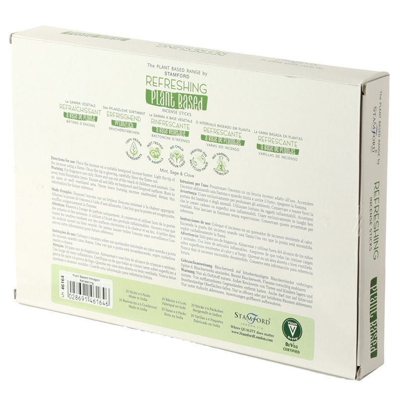 Varitas de Incienso a Base de Plantas - Refrescante - Varitas de incienso Premium Stamford a base de plantas