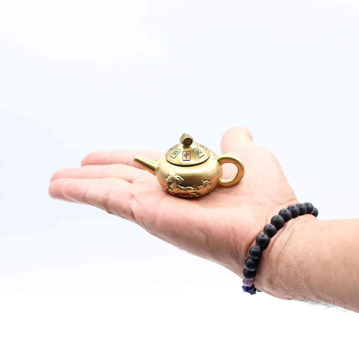 Fortuna del Feng Shui - Tetera de la suerte con giro de dados
