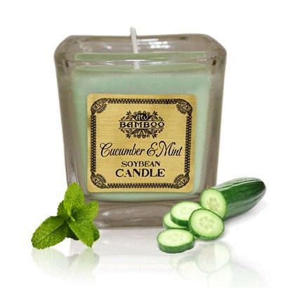 Vela de Cera de Soja - Pepino y menta - Velas de Cera de Soja, cera de soja