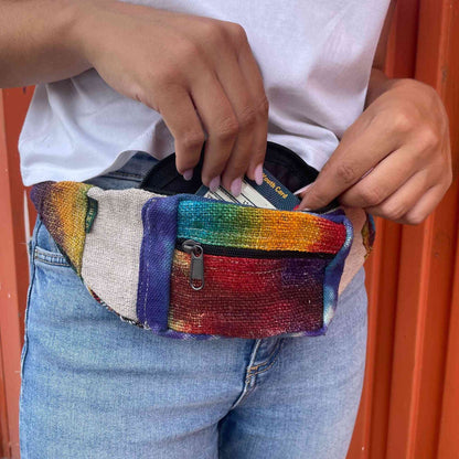 Riñonera de cáñamo Tiedye