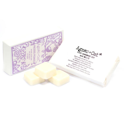 Agnes + Cat Caja de 8 pastillas de cera derretibles - Peonías prensadas - Agnes + Cat Soy Wax Melts