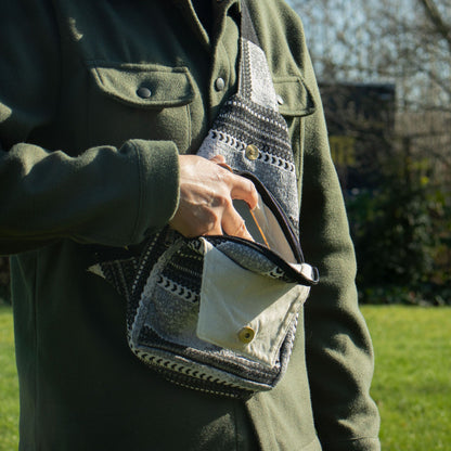 Bolsas de Jacquard Natural - Caravana Urbana - Bolso Cruzado