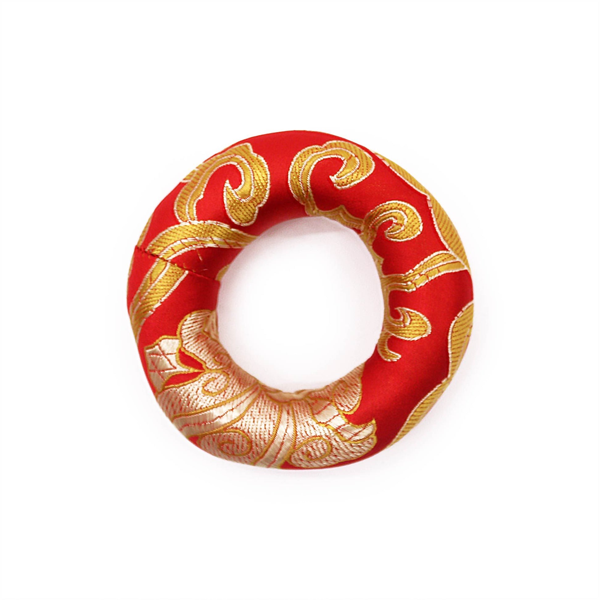 Cojín de aro de 8 cm (para cuenco tibetano de 10-12 cm) - Rojo - Palos y Cojines para Artículos Tibetanos