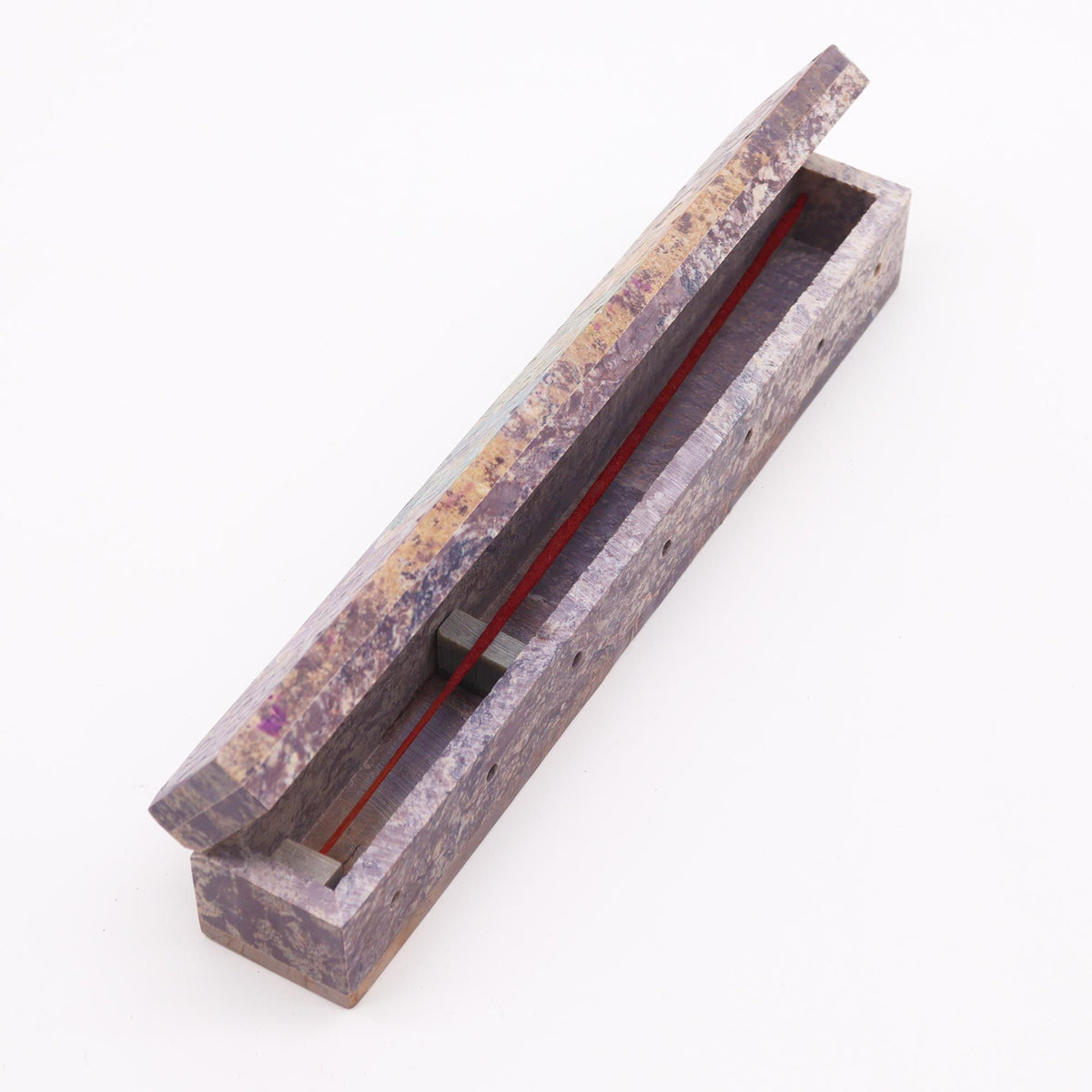 Caja para Incienso de Esteatita con Orificios para el Humo 25cm - Chakra - Porta incienso de esteatita