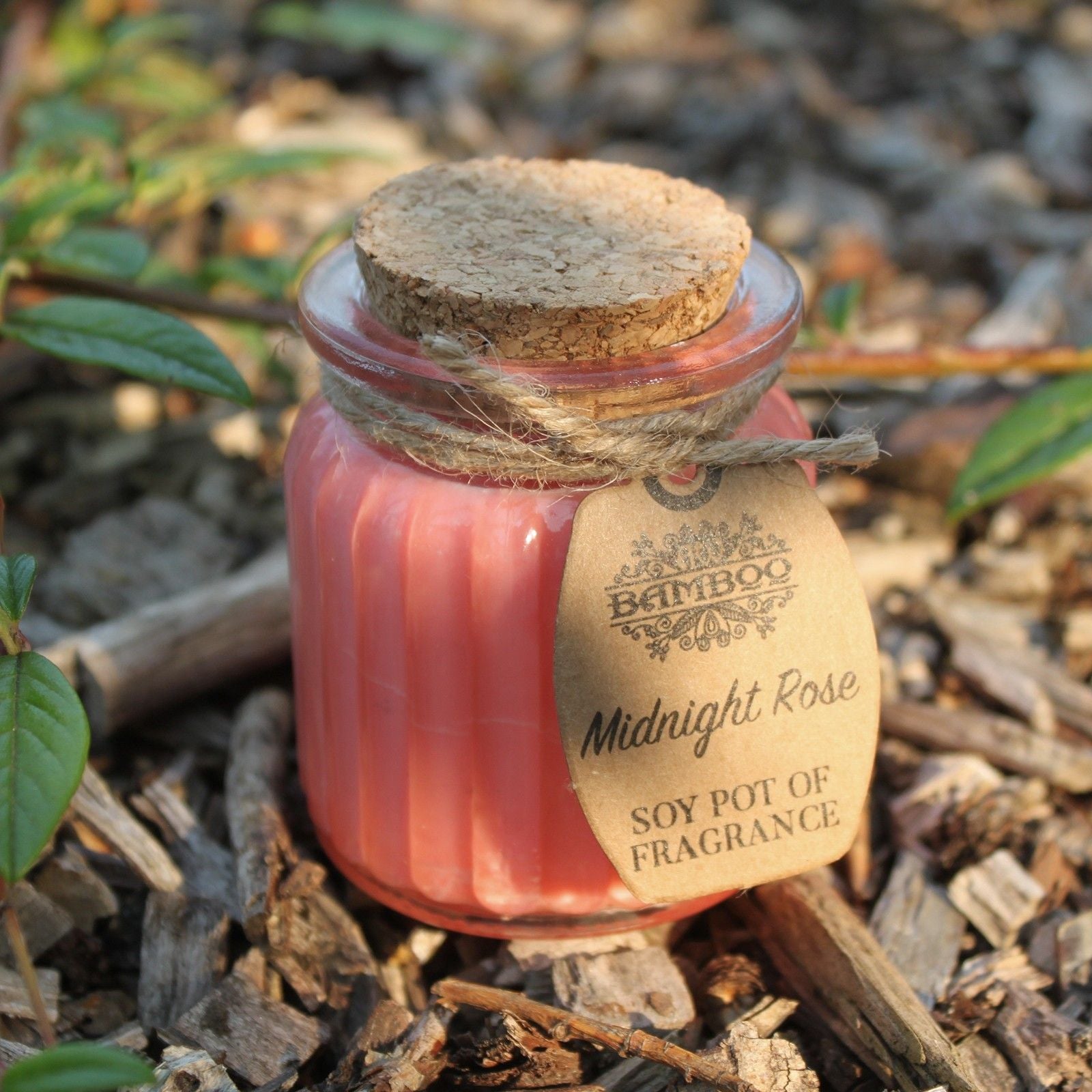 Vela de Cera de Soja Tarro - Rosa - Velas de Cera de Soja