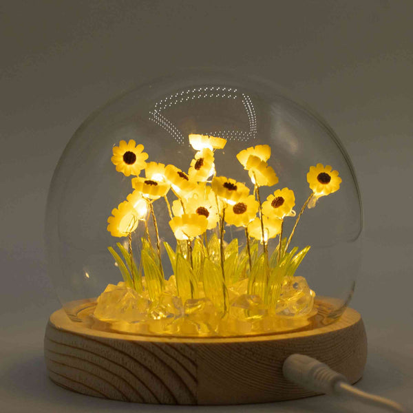 Floral Glow Garden Dome - 20 Sunflowers - USB LED