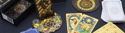 Set de cartas del tarot en caja de regalo rosa con lámina rubí - con folleto