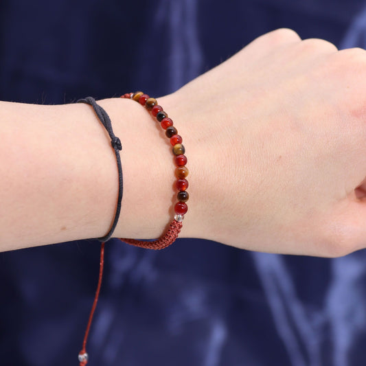 Vela de Cristal del Zodiaco con Pulsera de Piedras Preciosas - Leo
