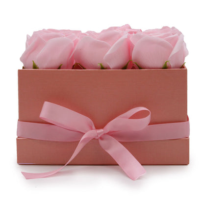 Caja de Regalo - Rosas de Jabón · 9 ud Rosa