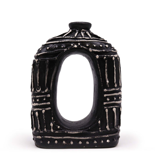 Oval Donut Vase - Chocolate 23cm