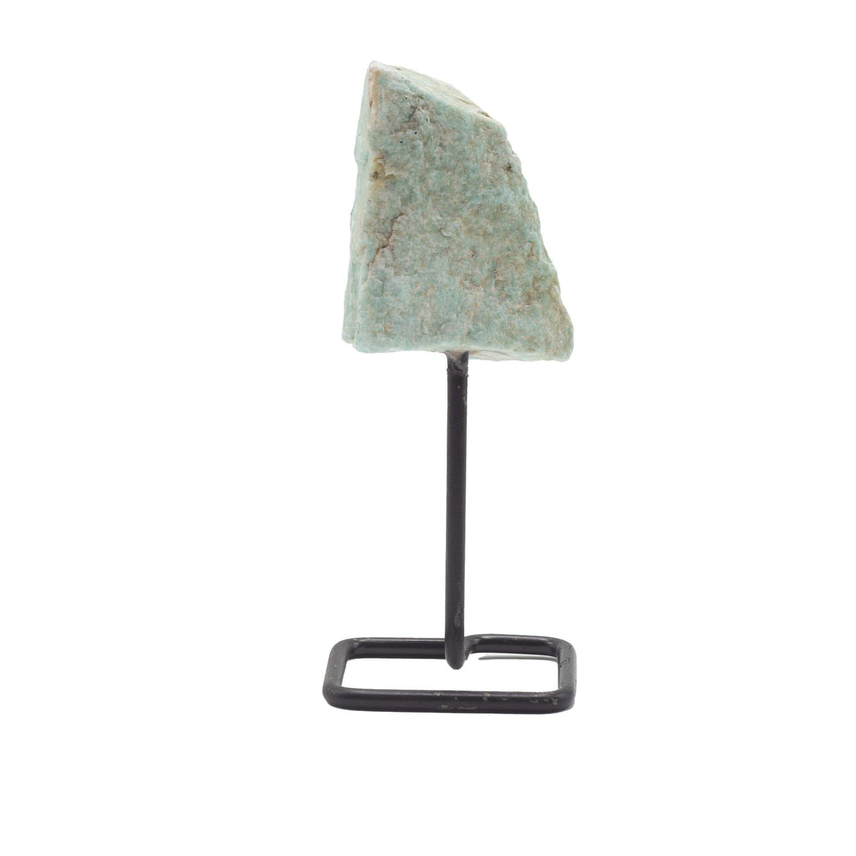 Muestra de mineral en soporte metálico - amazonita - Especímenes Minerales Raros