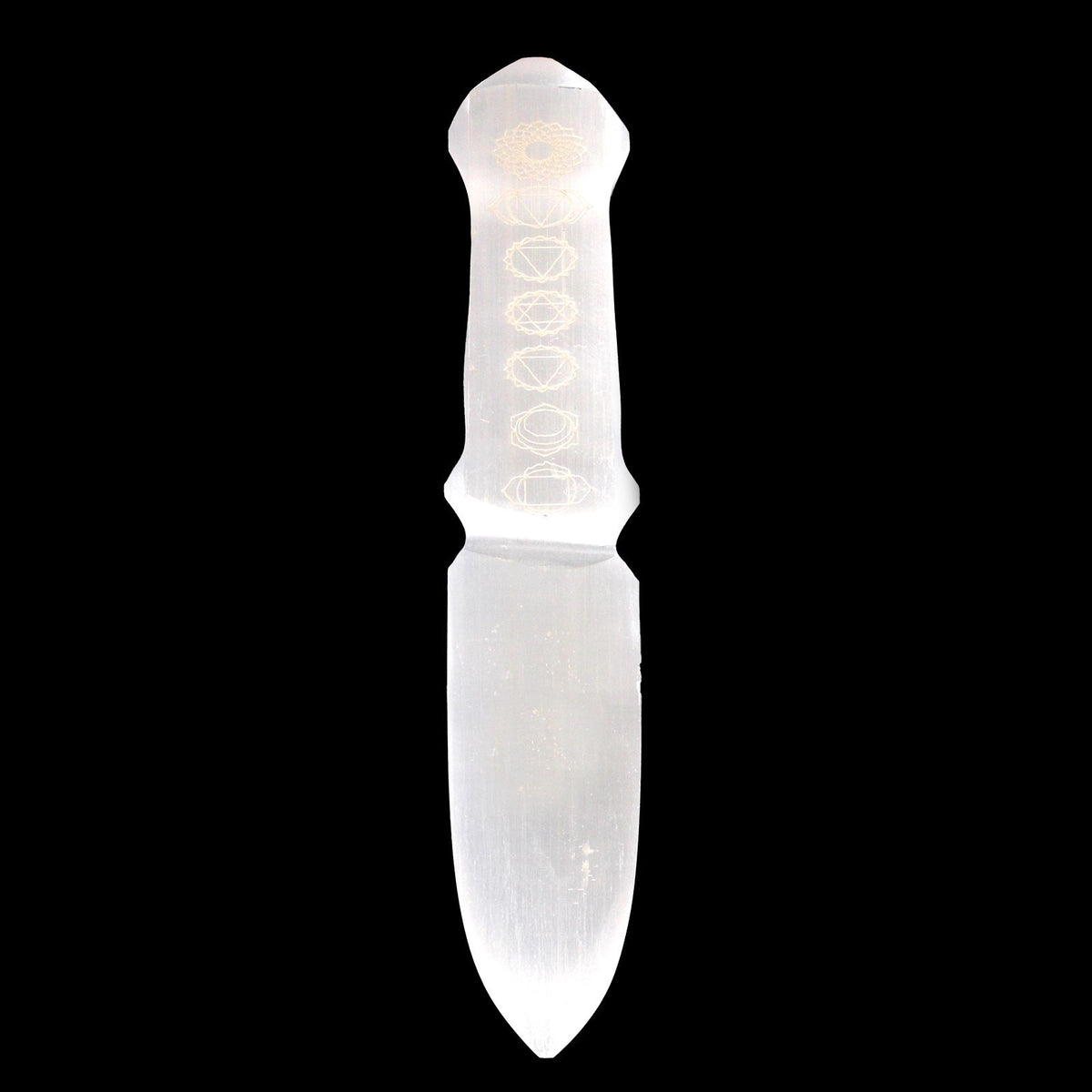 Cuchillo Ritual Selenita - Chakra - Cuchillos Rituales de Selenita