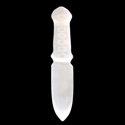 Cuchillo Ritual Selenita - Chakra - Cuchillos Rituales de Selenita