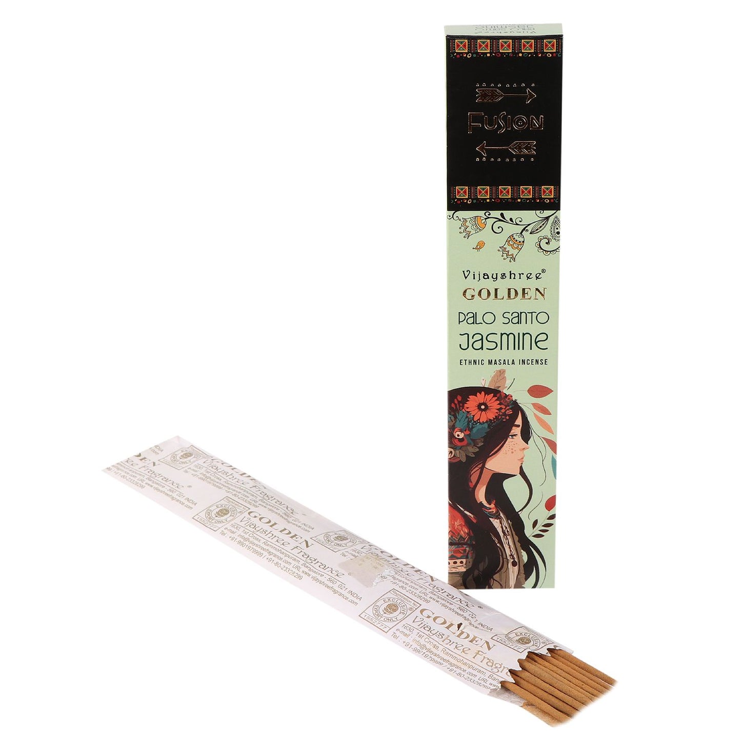 15g Palo Santo Dorado y Jazmín - Varillas de Incienso de Palo Santo