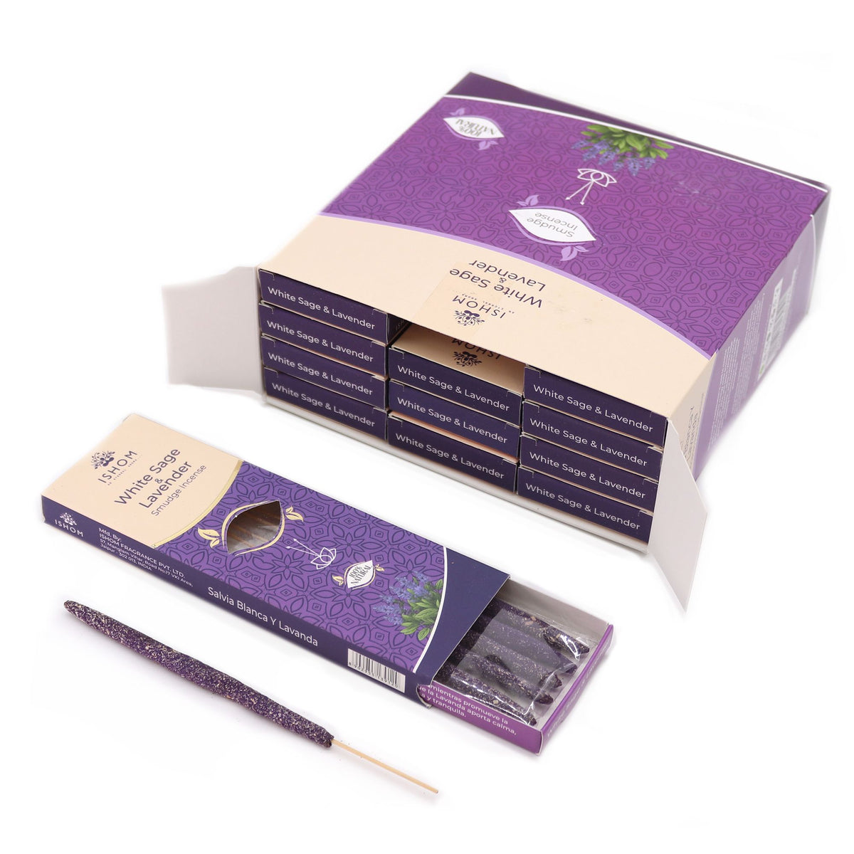 Incienso de sahumerio Ishom - Salvia blanca y lavanda