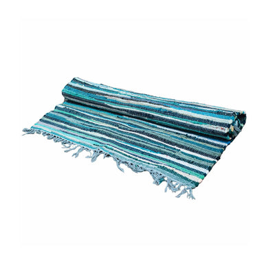 Petit tapis en tissu - 50x90 cm - qualité premium - Aqua Blues