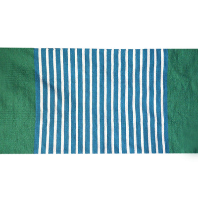 Alfombra India de Algodón - 70x170cm - Azul/ Verde