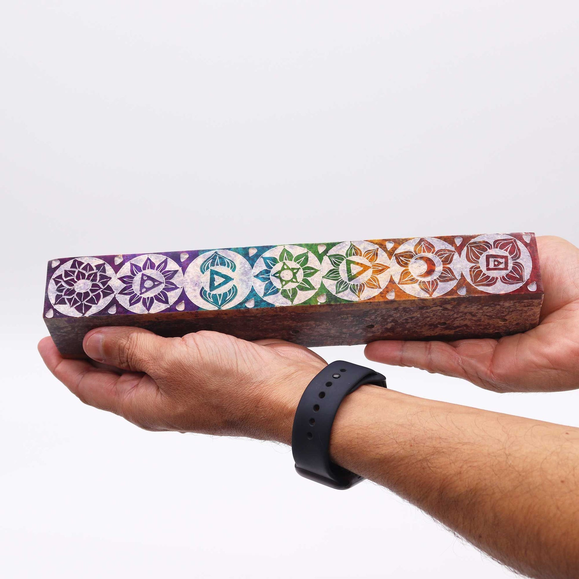 Caja para Incienso de Esteatita con Orificios para el Humo 25cm - Chakra - Porta incienso de esteatita