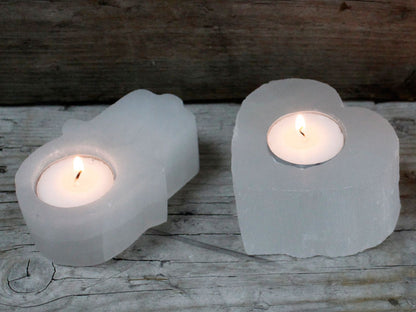 Candelabro Selenite Hamsa
