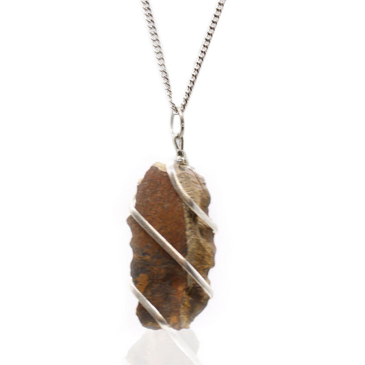 Cascading Wire Wrapped Gemstone Necklace - Raw Tiger's Eye