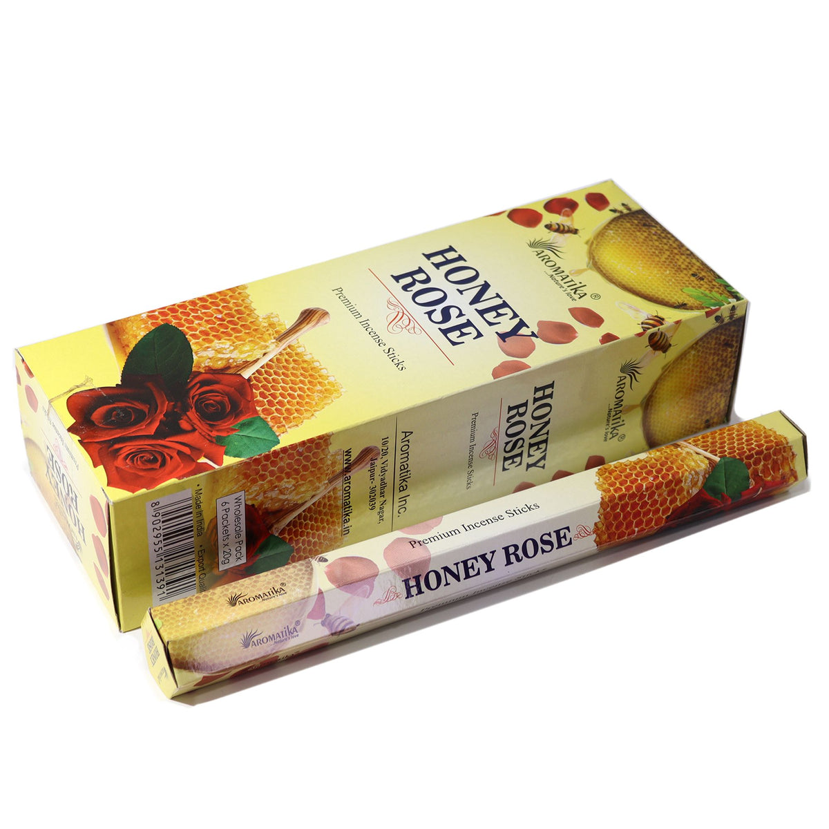 Incienso Hexagonal sin carbón Aromatika - Rosa Miel - Incienso Aromatika sin carbón, Ethically Sourced