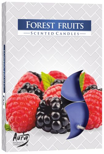 1x Set de 6 Velas de Té Perfumadas - Frutas del Bosque - Velas de té perfumadas