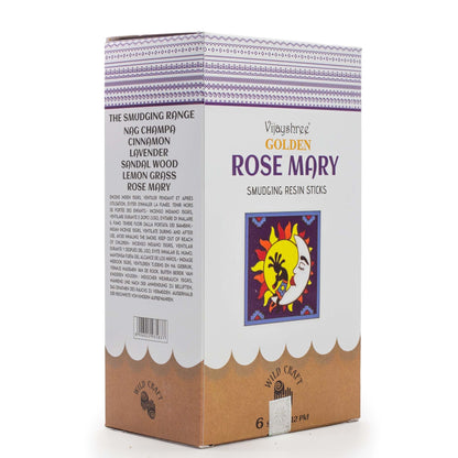 Palitos de resina para purificación Golden Rose Mary - 30 g - Varillas de resina para Defumar