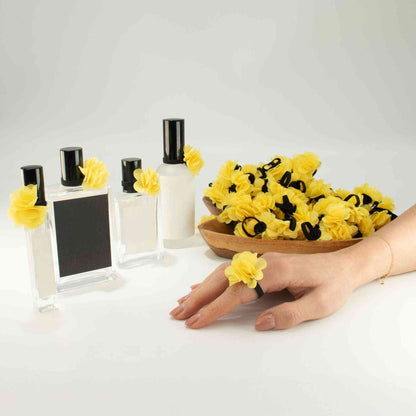 Anillos difusores de chifón con fragancia - Amarillo