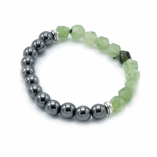 Carved Gemstone Bracelet - Magnetic Jade
